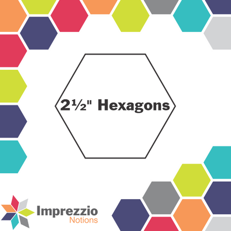 2.5" Hexagon Papers 64 Pk - Imprezzio