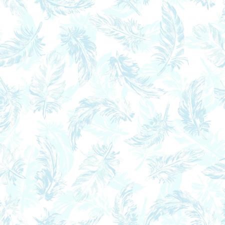 Enchanted Lake Feathers Blue 3606-1