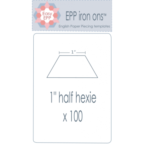 Hugs n Kisses 1" Half Hexies EPP Iron Ons