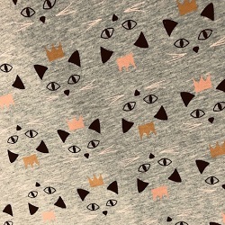 Cats on Knit Fabric
