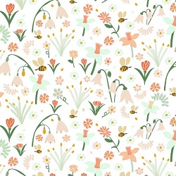 Koala Garden Floral White 0168D