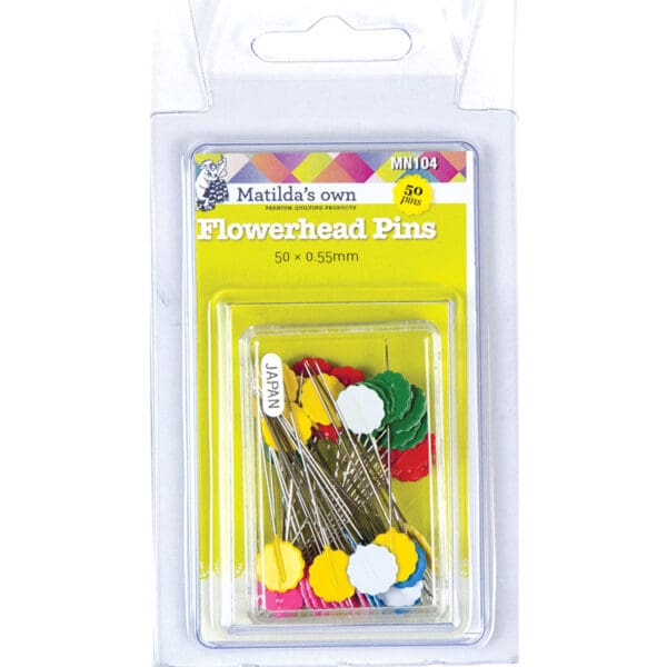 Matilda's Own Flower Head Pins 50Pk 50mm x 0.55mm
