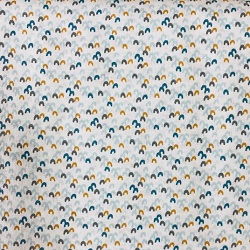 Blue Ditsy Cot Quilt Backing
