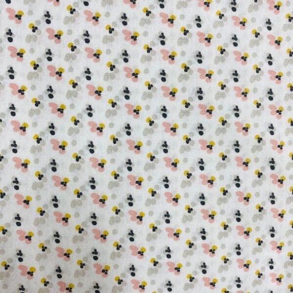 Cot Quilt Backing Pink Mouse Ears