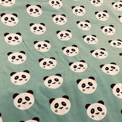 Panda's on Knit Fabric
