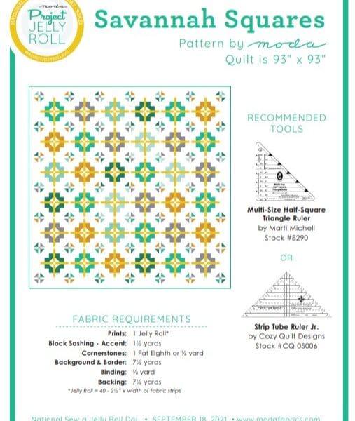 Savannah Squares Free Pattern by Moda