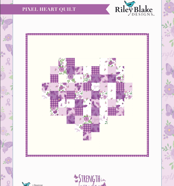 Pixel Heart Quilt Free Pattern