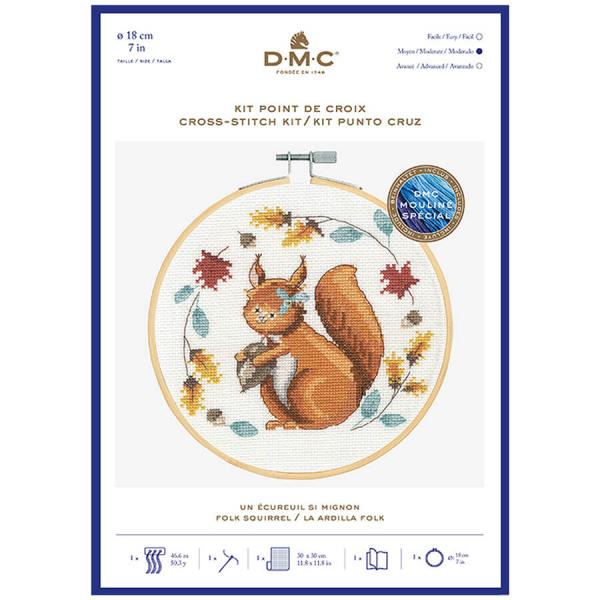 DMC Woodland Cross Stitch Kit - SQUIRREL